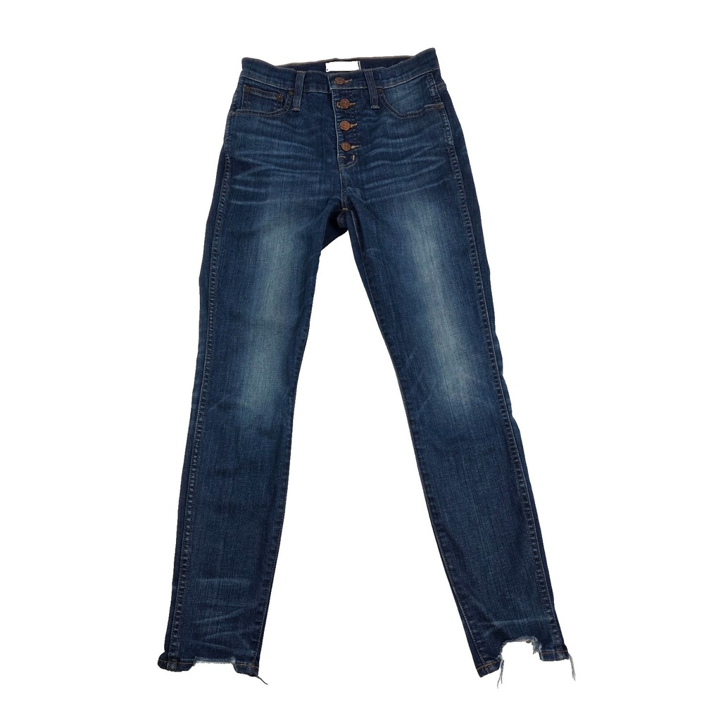 Madewell Womens Skinny Skinny 10" High Riser Jeans Size 26 Dark Blue Denim